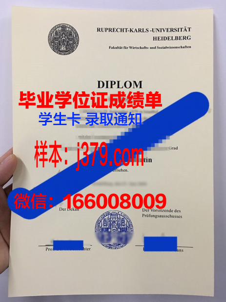 海德堡大学毕业证图片(海德堡大学校徽高清图片)